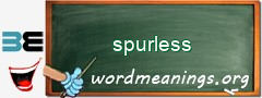 WordMeaning blackboard for spurless